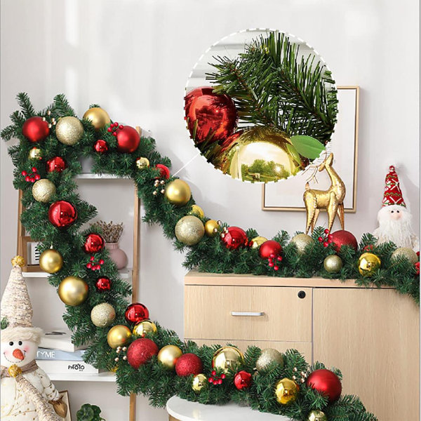 The Holiday Aisle® 9' Christmas PreLit Garland with 60 Warm Clear LED